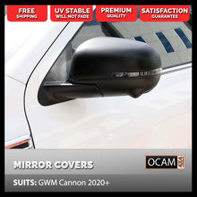 Load image into Gallery viewer, Mirror Covers for GWM Cannon 2020+ Matte Black
