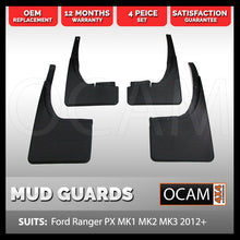 Load image into Gallery viewer, Mud Flaps Splash Guard for Ford Ranger PX PXMKII PXMKIII 2011-06/2022 Black XL XLS XLT Wildtrak Raptor