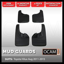 Load image into Gallery viewer, Mud Guards Flaps Front and Rear For Toyota Hilux N70 SR5 08/2011-2015 4WD 4X4