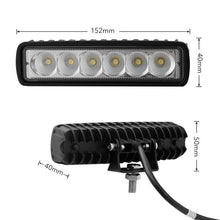 Load image into Gallery viewer, 2 x 6" inch LED Lights 18 Watts White Spread