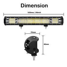 Load image into Gallery viewer, Mac Head Quad Row 20" LED Light Bar Spot Flood 4WD Driving 4WD