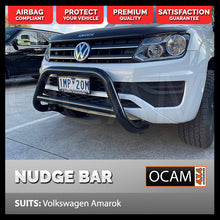 Load image into Gallery viewer, OCAM Nudge Bar For Volkswagen Amarok Grille Guard-BLACK, Airbag Compliant