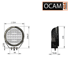 Load image into Gallery viewer, OCAM Illuminate Series 9" LED Driving Spot Lights 198W 9-36V, V2