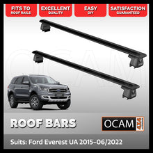 Load image into Gallery viewer, Aluminium Cross Bar Roof Racks for Ford Everest UA 2015-22, 1310mm Flush Rails,
