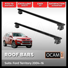 Load image into Gallery viewer, Aluminium Cross Bar Roof Racks for Ford Territory, 2004-16, Black, 1210mm