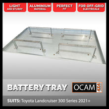 Load image into Gallery viewer, Aluminium Battery Tray for OCAM Rear Drawers For Toyota Landcruiser 300 Series