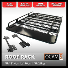 Load image into Gallery viewer, OCAM Aluminium Canopy Roof Rack Tradesman Alloy 3/4, 1700x1314mm, With Rollers