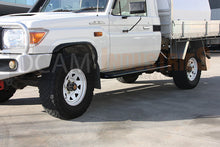 Load image into Gallery viewer, OCAM Heavy Duty Steel Side Steps & Brush Bars for Toyota Landcruiser VDJ 79 Series, Singe Cab, 2007-2016