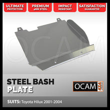 Load image into Gallery viewer, OCAM Steel Bash Plates For Toyota Hilux 2001-2004 Diesel Only, 4mm - Silver