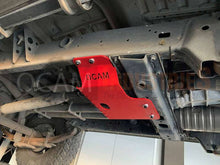 Load image into Gallery viewer, OCAM Steel Bash Plates For Toyota Landcruiser 70 76 78 79 Series Transfer Cover, 4mm Red V8 Diesel