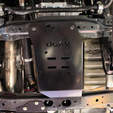 Load image into Gallery viewer, OCAM Steel Bash Plates For Toyota Landcruiser 70 76 78 79 Series Radiator, 4mm BLACK V8