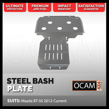 Load image into Gallery viewer, OCAM Steel Bash Plates for Mazda BT-50 11/2011-08/2020, 4mm Steel, Silver BT50