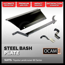 Load image into Gallery viewer, OCAM Steel Bash Plates For Toyota Landcruiser 80 Series -4mm Steel Black