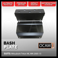 Load image into Gallery viewer, OCAM Steel Bash Plates For Mitsubishi Triton ML MN 2006-04/2015, 4mm-Black, #2