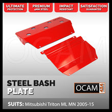 Load image into Gallery viewer, OCAM Steel Bash Plates For Mitsubishi Triton ML MN 2006-04/2015, 4mm-RED #2