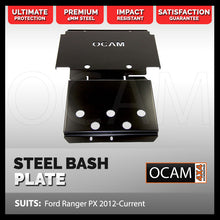Load image into Gallery viewer, OCAM Steel Bash Plates for Ford Ranger PX PXMKII PXMKIII 2011-06/2022, 4mm Steel Black (2nd style)