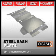 Load image into Gallery viewer, OCAM Steel Bash Plates For Toyota Hilux N70 2005-15 4mm, Silver 2 piece