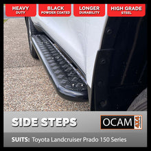 Load image into Gallery viewer, OCAM Heavy Duty Steel Side Steps for Toyota Prado 150 Series 2009-2023