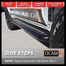 Load image into Gallery viewer, OCAM Heavy Duty Steel Side Steps for Toyota Landcruiser 300 Series, 2021-Current