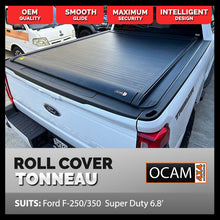 Load image into Gallery viewer, Retractable Tonneau Roll Cover For Ford F-250 F-350, Super Duty 6.8' Electric Roller Shutter, F250 F350