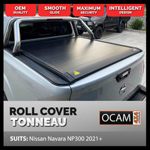 Load image into Gallery viewer, Retractable Tonneau Roll Cover for Nissan Navara NP300 03/2021+, Dual Cab, Electric Roller Shutter