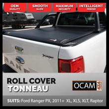 Load image into Gallery viewer, Retractable Electric Tonneau Cover Roller Shutter for Ford Ranger PX PXMKII PXMKIII 2011-06/2022, XL, XLS, XLT, Raptor, Dual Cab