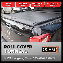 Load image into Gallery viewer, Retractable Tonneau Manual Roll Cover For Ssangyong Musso Q200 Q201, 2018-2021, Dual Cab, Roller Shutter