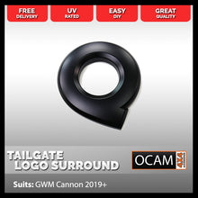 Load image into Gallery viewer, Tailgate Logo Cover Surround for GWM Cannon 2019-Current, Black