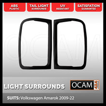 Load image into Gallery viewer, Tail Light Lamp Surrounds for Volkswagen Amarok 2009-22 Matt Black