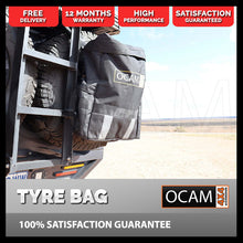 Load image into Gallery viewer, Heavy Duty Spare Tyre Accessories Bag 60L Rear Wheel Rubbish Bin 4WD 4X4