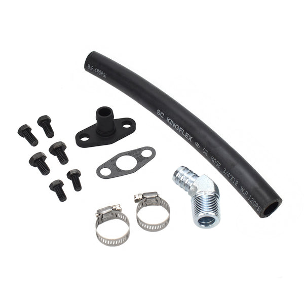 Turbo Oil Drain Hose Kit Toyota Land Cruiser 1HZ with Holset HX30 HX35 performanceheaven