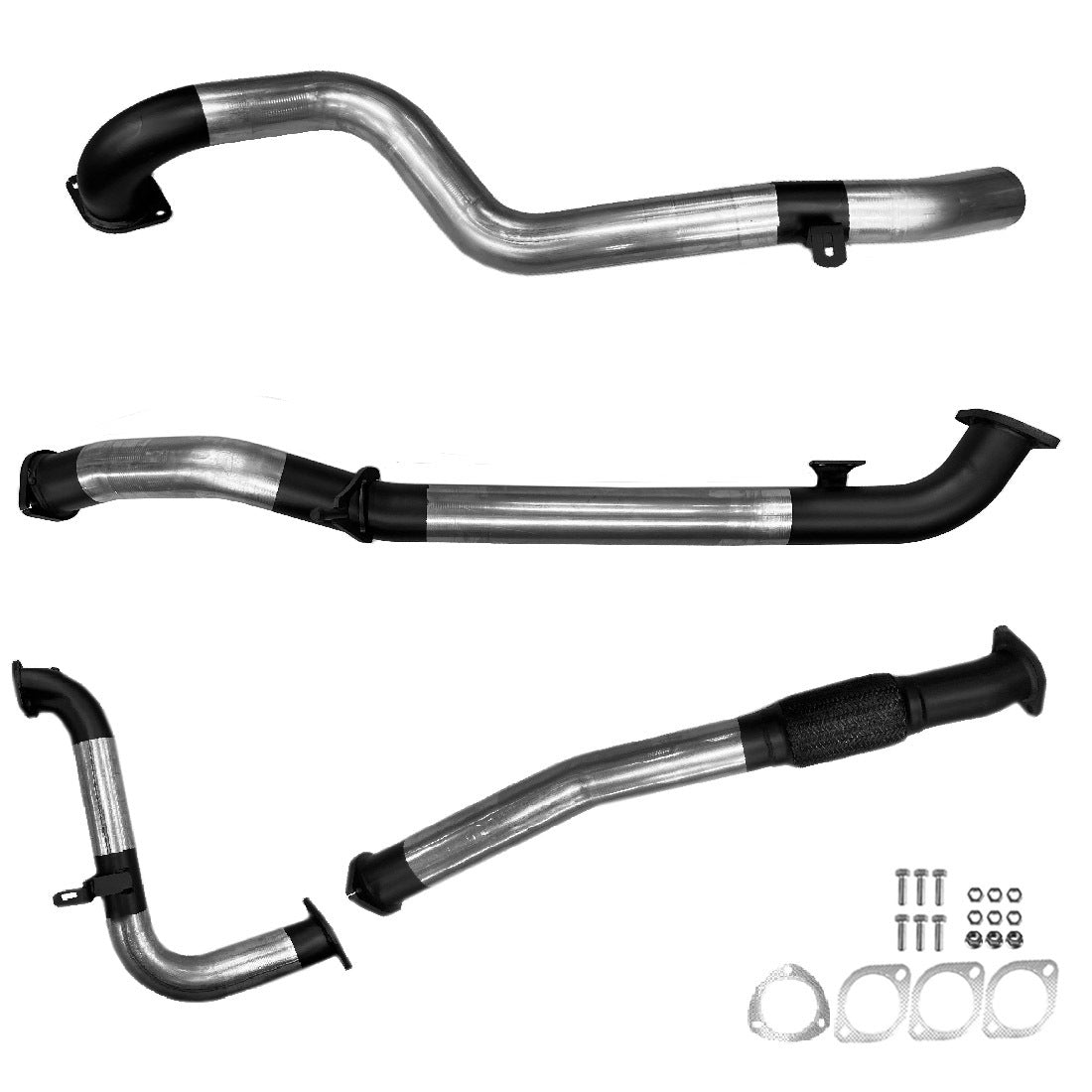 Nissan GU Patrol 3L Coil Spring Ute 3" Turbo Back Exhaust No Cat Wit