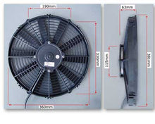 Load image into Gallery viewer, SPAL 14" Fan straight blade pusher 1263cfm