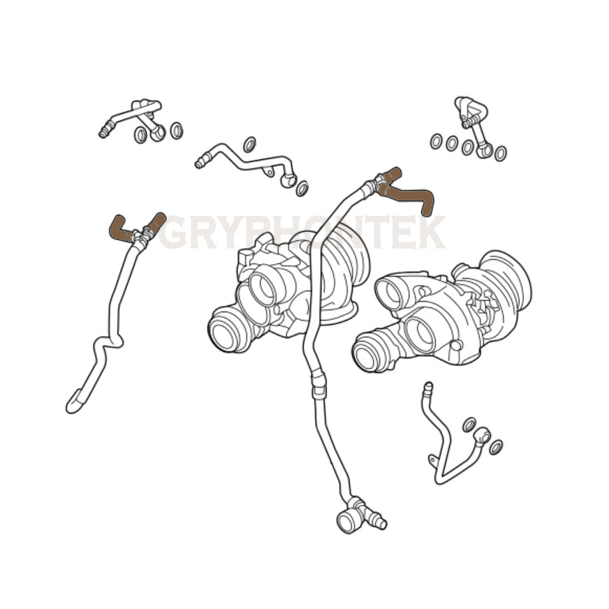 BMW X5M X6M S63 Turbo Coolant Line Repair Kit performanceheaven