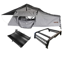 Load image into Gallery viewer, ROOF TOP TENT CAMPING PACKAGE - 2 PERSON LONG STYLE SOFT SHELL TENT CANYON OFFROAD