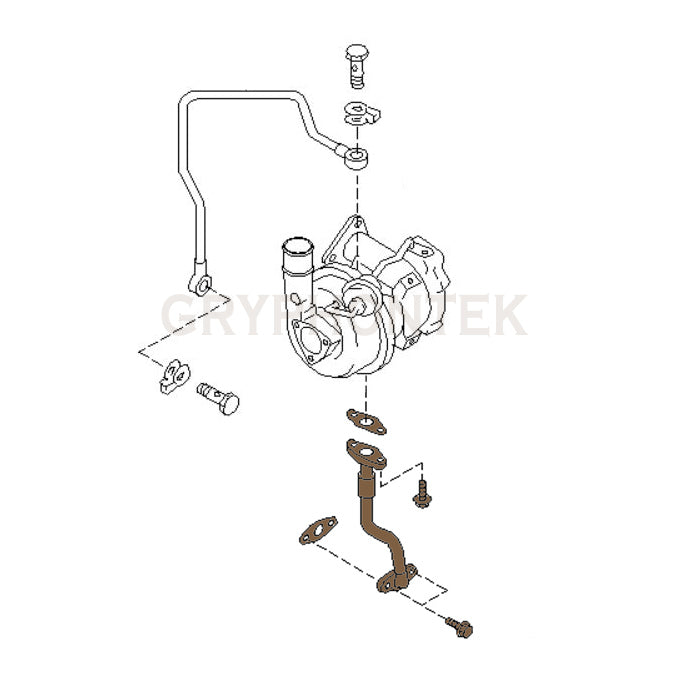 Turbo Oil Drain Hose Kit Nissan Navara D22 ZD30DDT HT1219B HT1219D