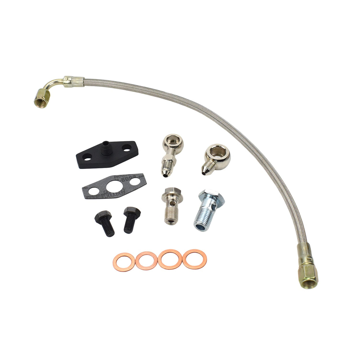 Turbo Oil Feed Line Kit MAZDA RX7 13B FC FD with Garrett T3 T4
