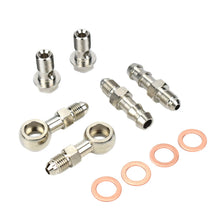 Load image into Gallery viewer, 4AN to M12x1.5 Turbo Water Banjo Bolt & Barb Fitting Kit