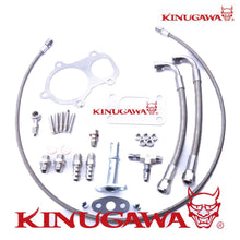 Load image into Gallery viewer, Kinugawa Ball Bearing Turbocharger 4" Anti-Surge GTX3076R Gen II 2 T3 5-Bolts Low Mount w/ V-band Adapter for Ford XR6 BA BF FG GFX