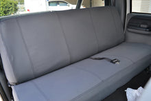 Load image into Gallery viewer, Second Row - Mid Grey Neoprene Seat Covers With Blue Stitching For Toyota LC80 Series Sahara
