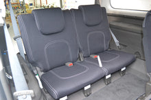 Load image into Gallery viewer, Third Row - Black Neoprene Seat Covers With White Stitching For Toyota LC80 Series Sahara

