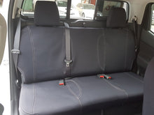 Load image into Gallery viewer, Third Row - Black Neoprene Seat Covers With White Stitching For Toyota LC80 Series Sahara
