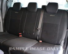 Load image into Gallery viewer, 3rd Row Tailored Wetseat Neoprene Seat &amp; Headrest Covers for Nissan Patrol Y62, (ST-L, Ti) 12/2012-Current, Black With Blue Stitching

