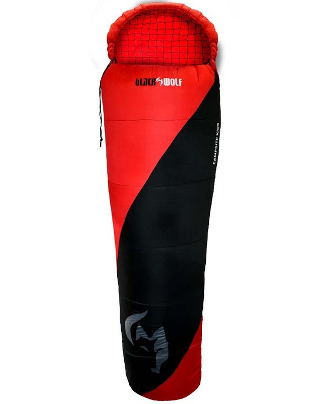 BlackWolf Campsite Series Sleeping Bag, Kids M0, True Red