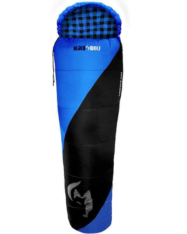 BlackWolf Campsite Series Sleeping Bag, Kids M5, Classic Blue