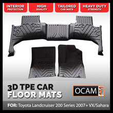 Load image into Gallery viewer, 3D All Weather Floor Car Mats Liners For Toyota Landcruiser 200 Series, VX / Sahara
