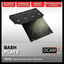 Load image into Gallery viewer, OCAM Aluminium Bash Plates For Toyota Landcruiser 100 Series - 6mm Black
