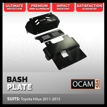 Load image into Gallery viewer, OCAM Aluminium Bash Plates For Toyota Hilux N80 SR SR5 2015-Current, 6mm, Black
