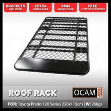 Load image into Gallery viewer, Aluminium Flat Roof Rack For Toyota Prado 120 Series Full Length 2003-2009
