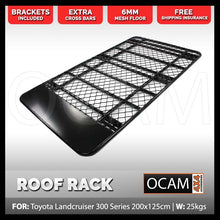 Load image into Gallery viewer, Aluminium Roof Rack For Toyota Landcruiser 300 Series, 04/2021-On, Full Length Flat Platform
